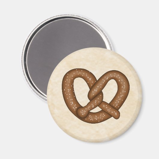 Pretzel met Beige BKGD Magnet (Voorkant / Achterkant)