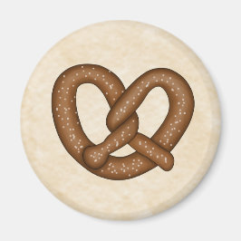 Pretzel met Beige BKGD Magnet