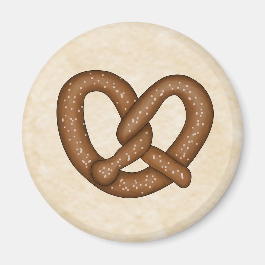 Pretzel met Beige BKGD Magnet (Voorkant)