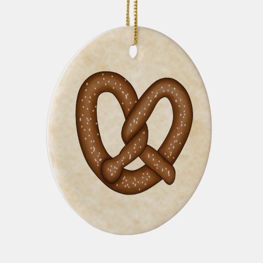 Pretzel met Beige Bkgd Ornament (Rechts)