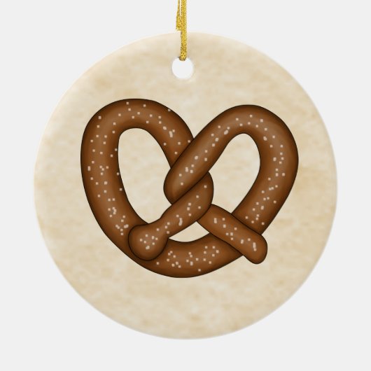 Pretzel met Beige Bkgd Ornament (Achterkant)
