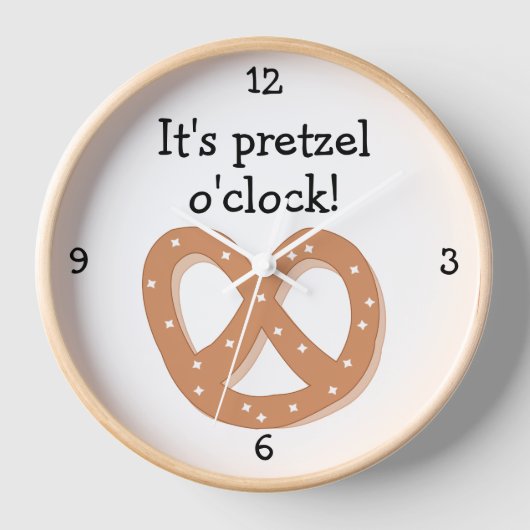 Pretzel O'Clock, leuk eten grafisch (Voorkant)