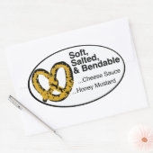 Pretzel! Ovale Sticker (Envelop)