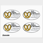 Pretzel! Ovale Sticker (Vel)