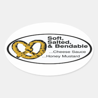 Pretzel! Ovale Sticker