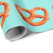 Pretzel Party 4Pam Blauwgroen Cadeaupapier (Rol Hoek)