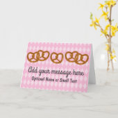 Pretzel Party Bread Twists - 5 aangepaste tekstopt Kaart (Gele Bloem)