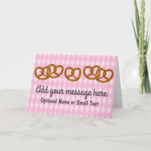 Pretzel Party Bread Twists - 5 aangepaste tekstopt Kaart