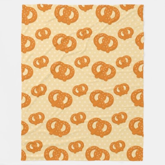 Pretzel-patroon | Leuk en lekker snackontwerp Fleece Deken (Voorkant)