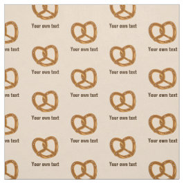 Pretzel patroon op beige - optionele aangepaste te stof