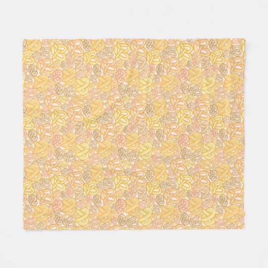 Pretzel Pattern Fleece Deken (Voorkant (Horizontaal))