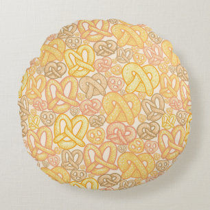 Pretzel Pattern Rond Kussen