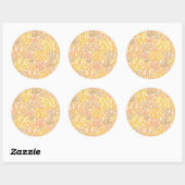 Pretzel Pattern Ronde Sticker (Vel)