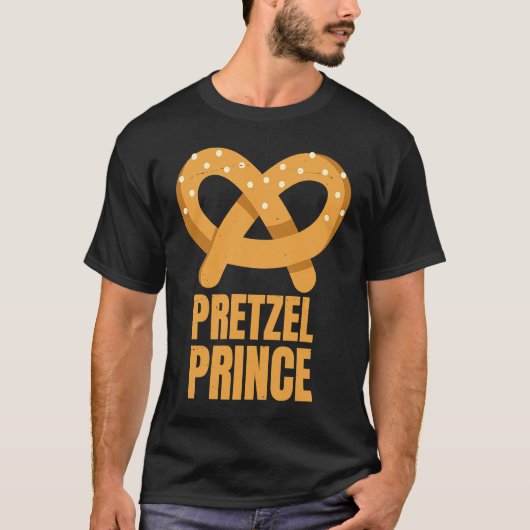 Pretzel Prince  German  Bavarian  Food  For Men T-shirt (Voorkant)