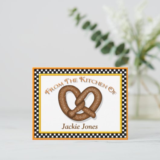 Pretzel Recipe-kaarten Briefkaart (Staand voorkant)