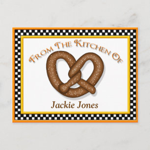 Pretzel Recipe-kaarten Briefkaart