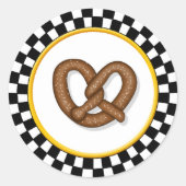 Pretzel & ronde dambord Stickers (Voorkant)