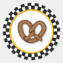 Pretzel & ronde dambord Stickers
