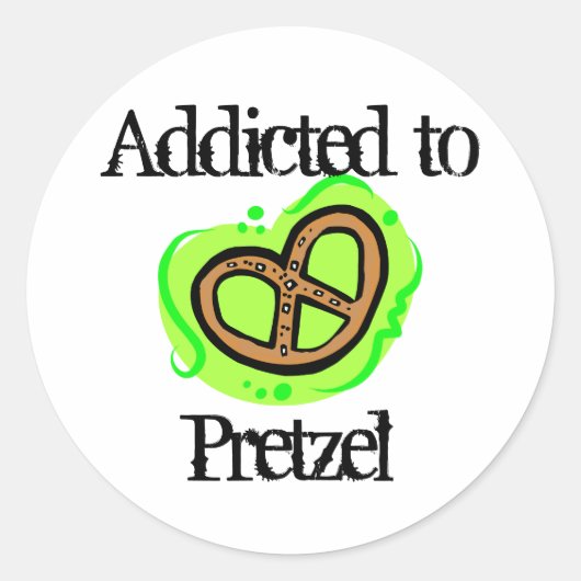Pretzel Ronde Sticker (Voorkant)