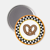 Pretzel & Round Checkerboard Magnet (Voorkant / Achterkant)