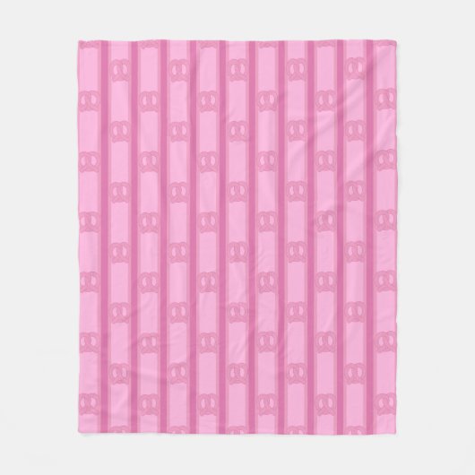 Pretzel Roze Fun en Fantasie Fleece Deken (Voorkant)