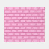 Pretzel Roze Fun en Fantasie Fleece Deken (Voorkant (Horizontaal))