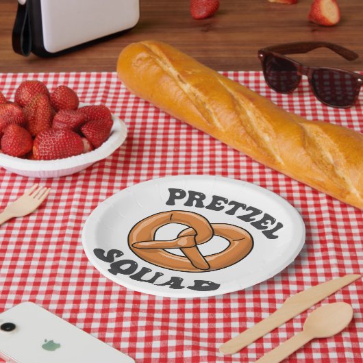 Pretzel Squad Grappig Oktoberfest Pretzel Lover Ge Papieren Bordje (Picknick)