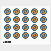 Pretzel Twist Ronde Sticker (Vel)