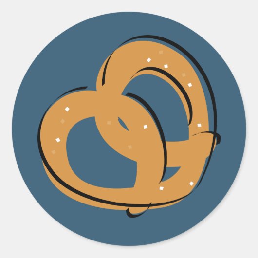 Pretzel Twist Ronde Sticker (Voorkant)