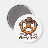 Pretzel Verkoper Pretzels Snack Oktoberfest Bakken Magneet (Voorkant / Achterkant)