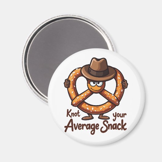 Pretzel Verkoper Pretzels Snack Oktoberfest Bakken Magneet (Voorkant / Achterkant)