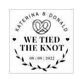 Pretzel we hebben de knoop van de knoop gehakt rubberstempel (Afrduk)
