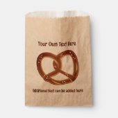 Pretzel - Zachte Brood Knot - 2 regels aangepaste Bedankzakje (Voorkant)