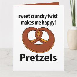 Pretzel zoete knapperige twist maakt me blij Pretz Kaart