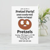 Pretzel zoete knapperige twist maakt me blij Pretz Kaart (Staand voorkant)