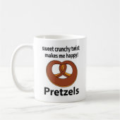 Pretzel zoete knapperige twist maakt me blij Pretz Koffiemok (Links)