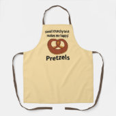 Pretzel zoete knapperige twist maakt me blij Pretz Schort (Voorkant)