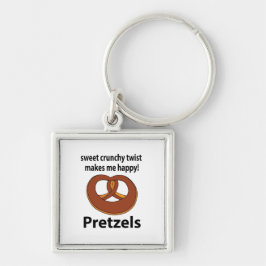 Pretzel zoete knapperige twist maakt me blij Pretz Sleutelhanger