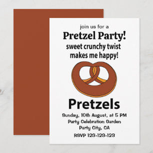 Pretzel Zoete Knapperige Twist Maakt Me Gelukkig P Kaart