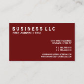 PRETZELS EN STRAWBERRIES (mod-vierkanten) Visitekaartje (Achterkant)