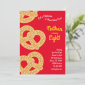 Pretzels Kinderverjaardagsfeestje Kaart (Staand voorkant)