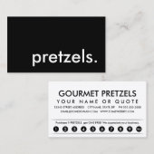 pretzels. loyaliteitspunch klantenkaartje (Voorkant / Achterkant)