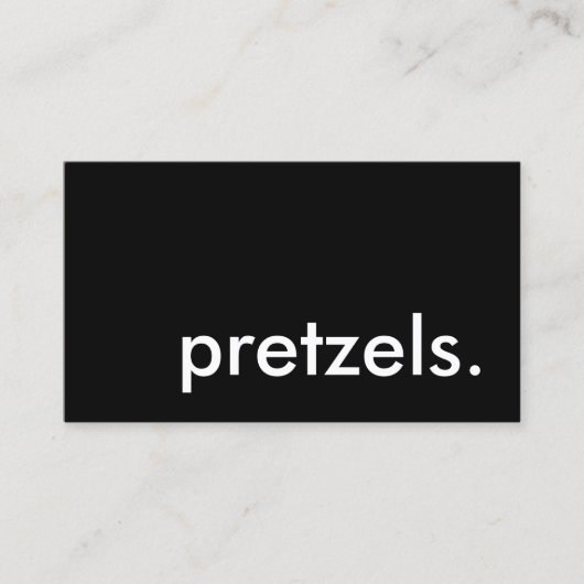 pretzels. loyaliteitspunch klantenkaartje (Voorkant)