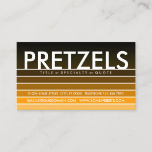 PRETZELS oranje staal Visitekaartje