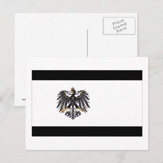 Preussen (1892-1918) Prussia Flag Briefkaart (Voorkant / Achterkant)