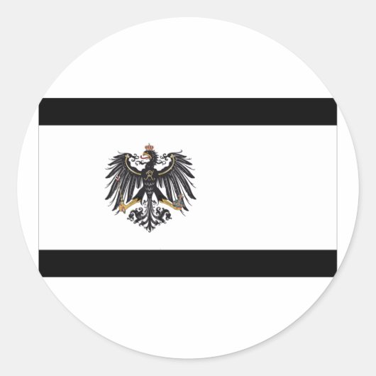 Preussen (1892-1918) Prussia Flag Ronde Sticker (Voorkant)