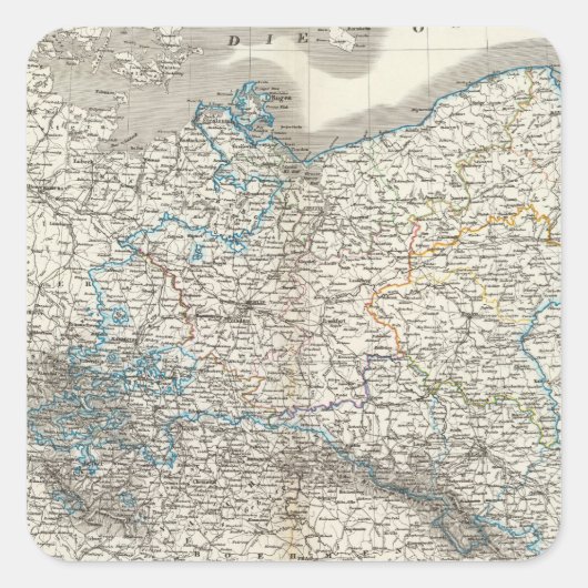 Preussische Staat - Pruisische Staat Vierkante Sticker (Voorkant)