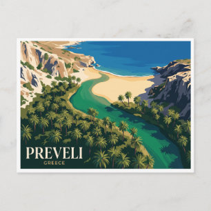 Preveli-strand Plakias Griekenland Briefkaart