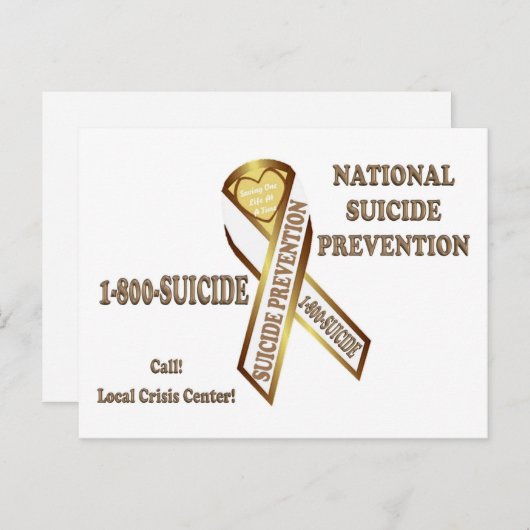 Prevent suicide POSTER Briefkaart (Voorkant / Achterkant)