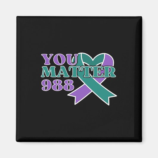 Preventie 988 U Probleem Bewustzijn Lint Magneet (Voorkant)